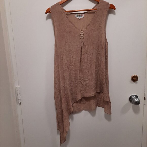 India Boutique Tan Top, OS - Picture 1 of 4